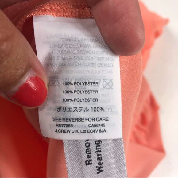 J. Crew drapey wrap-front orange top size 10 - Picture 3 of 5
